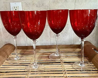 Mikasa Red Water Goblets (MIC 157) Set Of 4 • $19