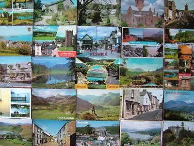 100 Unused Postcards Of CUMBRIA & THE LAKE DISTRICT. 1970's/80's Onwards. • £4.95