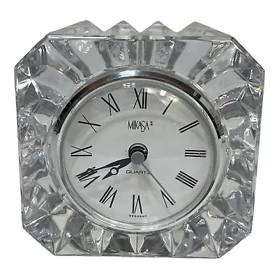 Mikasa Crystal Quartz Freestanding Desk Clock Germany • $43.76