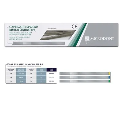 Microdont Stainless Steel DIAMOND Strips Multiple Sizes 6 Per Pack • $13.99