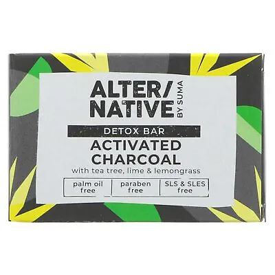 Alter/Native | Skincare-Detox Bar-Charcoal-With Tea Treelime & Lemongrass | 95g • £11.89