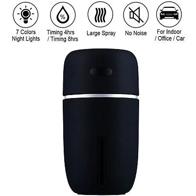 $26.98 • Buy USB Mini Air Humidifier Aroma Diffuser Cars-Essential Oil Air Purifier With LED