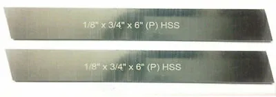 Set Of 2 HSS Parting Or Cut Off Blades Bits 1/8 X 3/4  (Wide) X 6  (Long) • $20.99