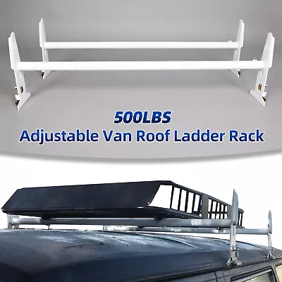 500LBS Adjustable Van Rooftop Ladder Rack For Chevy Ford E350 GMC Express 77  • $60