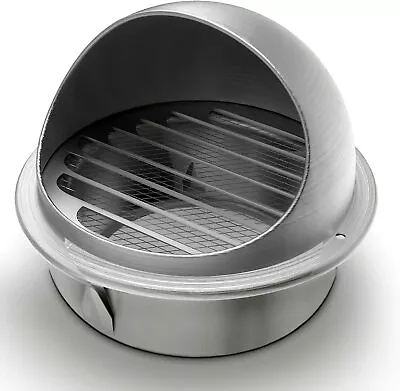 Power 4/6 Inch Soffit Air Vent 304 Stainless Steel Round Bull Nosed Screen Mesh • $12.99