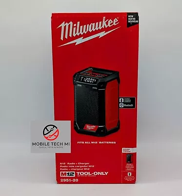 Milwaukee 2951-20 M12 Bluetooth Radio Jobsite AM/FM Speaker & M12 Charger • $121.98