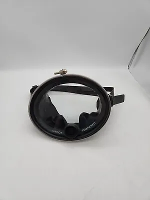 Vintage Dacor Dive Mask Tempered Glass Scuba Snorkeling Black Rubber • $19.98