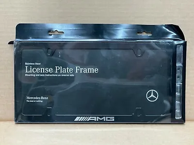 Mercedes-Benz Genuine AMG Black Slimline License Plate Frame NEW • $43.99