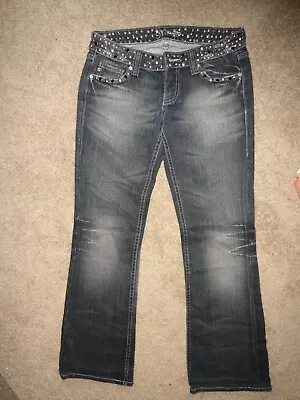 Women's Miss Me Rhinestone Embellishments JP42888 Jeans Size 28  30x31 • $29.99