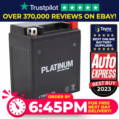 CTMX7L-BS PLATINUM AGM Motorcycle Battery Replaces YTX7L-BS • £27.22