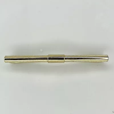 Vintage Collar Stay Pin Bar Clasp Clip Gold Tone Beaded Edge Menswear Accessory • $8.99