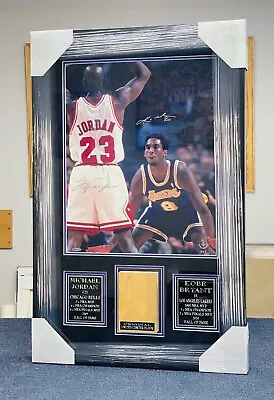 Michael Jordan & Kobe Bryant Dual Auto 16x20 Ltd Ed /123 UDA W/ Game Used Floor • $29999