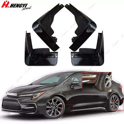 For Toyota Corolla Sedan 20-23 Black Painted Mud Flaps Guard Splash Flare 4pcs • $33.98