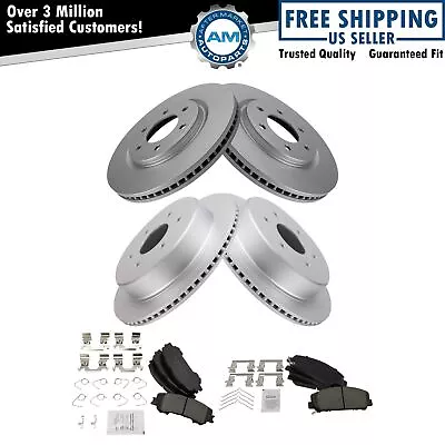 Front And Rear Ceramic Brake Pads & Rotors Fits 2017-2019 Nissan Titan • $361.57