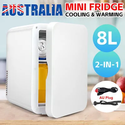 2 In1 8L Mini Fridge Home Car Drinks Beauty Freezer Cooler & WARMER Refrigerator • $59.95