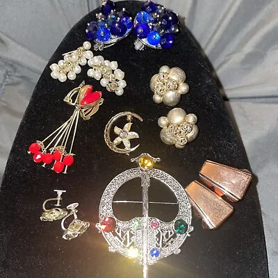 VINTAGE JEWELRY LOT  8 Pieces Victorian Forward L SEGAL SOLVAR KRAMER RENOIR • $84