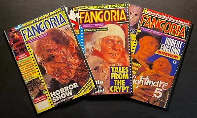 Fangoria Magazine - 3 Issue Lot - # 81 84 86  - Very Good To Excellent !!! • $40