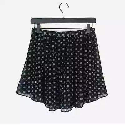 H&M Womens Printed Mini Skirt Small Black White Lined Slip On Circle Skirt • $19.98