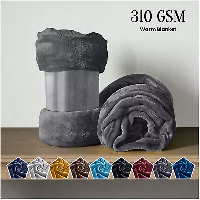 £3.99 • Buy Super Soft & Warm Fleece Blanket Large Sofa Bed Mink Throw Over Double King Size