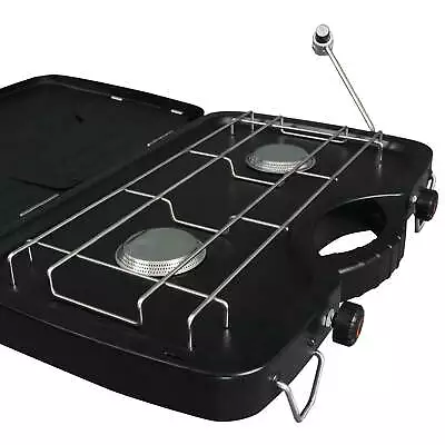 2 Burner Propane Gas Camping Stove GCT2208W Black • $37.97