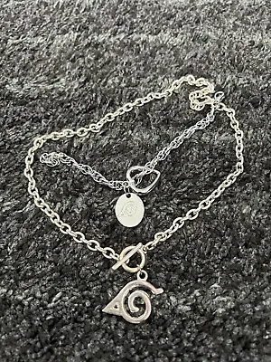 $0.99 • Buy Naruto Konoha Emblem Necklace And Bracelet