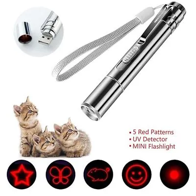 USB Charging Cat Laser Pointer Laser Cat Toys Lazer Projection Interactive Toy • $6.97