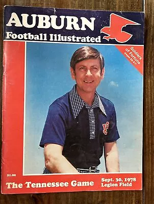 1978 Auburn Vs Tennessee Football Program Doug Barfield Era • $14.99