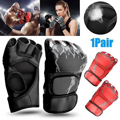 1Pair MMA Boxing Glove Grappling Punching Bag Training Kickboxing Fight Sparring • $11.98