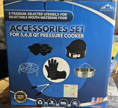 Instant Pot Accessories Set For 6 8 QT Pressure Cooker Steamer 8 Pieces • $22