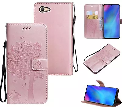 $6.95 • Buy Oppo A59 F1s Wallet Case Embossed Pu Leather Cat And Tree