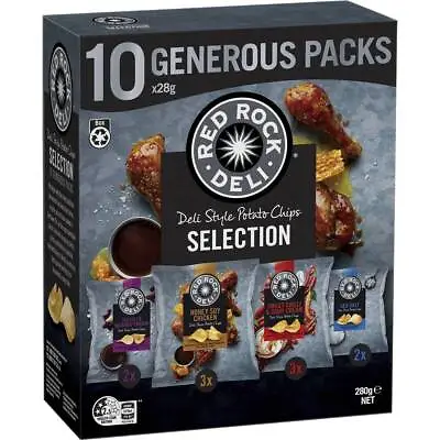 Red Rock Deli Variety Potato Chips 28g Pack X 10 Packs • $21