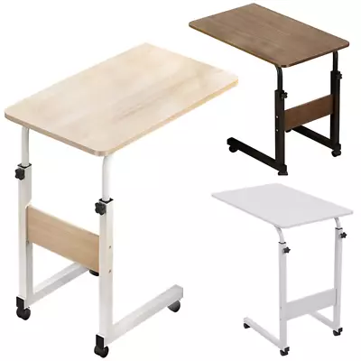 Mobile Over Bed Chair Table Desk Hospital Overbed Height Adjustable Laptop Tray  • £13.94