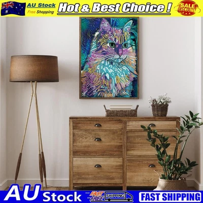 $11.69 • Buy 5D DIY Partial Special Shaped Drill Diamond Painting Cat Kit Home Decor (UP326)