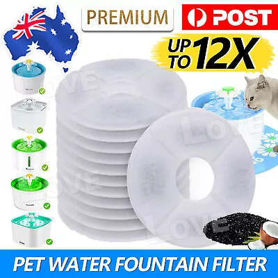 6-12Pcs Carbon Filters Water Fountain Replacement For Pet Dog Cat Water Drinking • $9.85