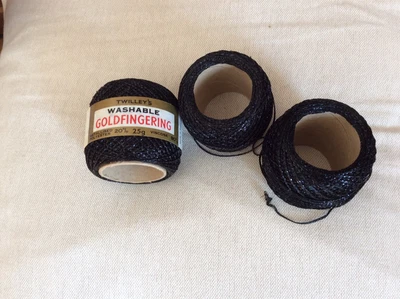 £7 • Buy Twilleys Washable Goldfingering Metallic Yarn In Black