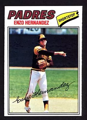 1977 Topps #522 Enzo Hernandez - San Diego Padres - NM - ID104 • $1.75