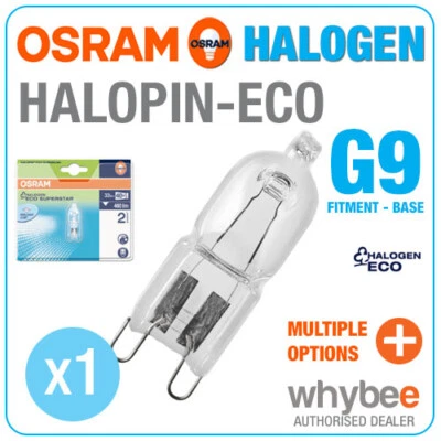 £3 • Buy NEW! OSRAM HALOPIN ECO HALOGEN G9 9mm CAPSULE BULBS 240v WARM WHITE 20w To 60w