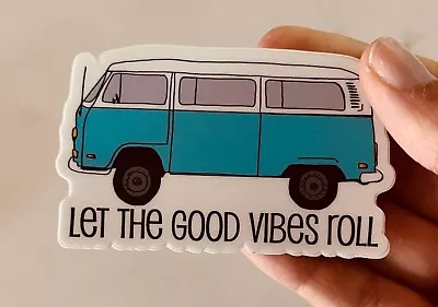 $2.98 • Buy VW Bus Sticker Vinyl Decal Let The Good Vibes Roll Volkswagen Hippie Van