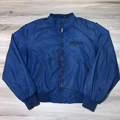 Members Only Jacket Adult Men’s Size 46 Blue Racer Racing Pocket Windbreaker 90s • $18.88