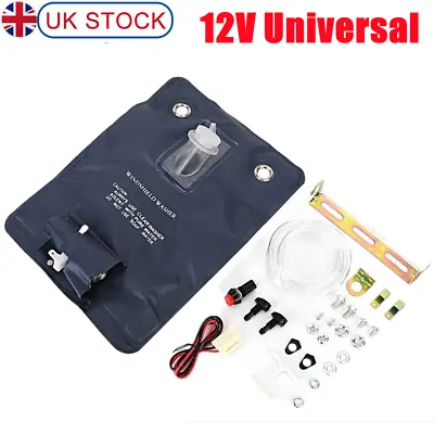 Universal Car Vehicle Windscreen Washer Pouch Bag Cleaning Kit W/ 12V Pump NEW ! • £10.77