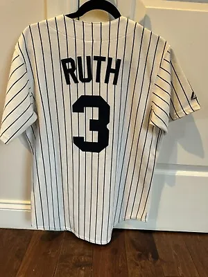 Vintage Majestic Cooperstown Collection MLB New York Yankees Babe Ruth Jersey M • $80