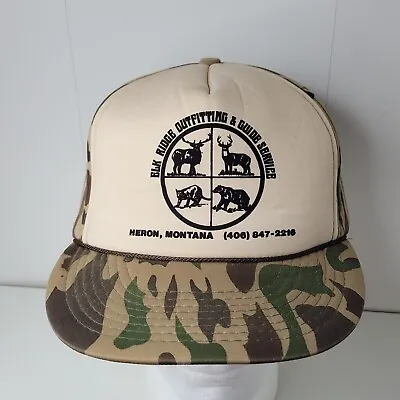 Black Ridge Outfitting & Guide Service Hat Snapback Foam Cap Heron Montana Deer • $14.99