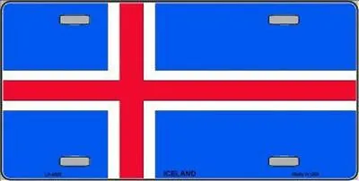 Iceland Flag Metal Novelty License Plate Auto Tag • $9.95