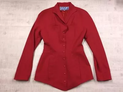 Thierry Mugler Made In France Vintage Jacket 38 Red First Come First Served !!  • $270.60