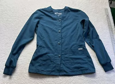 Grey's Anatomy By Barco Women's Scrub Uniform Caribbean Blue Jacket Size Small • $9.99