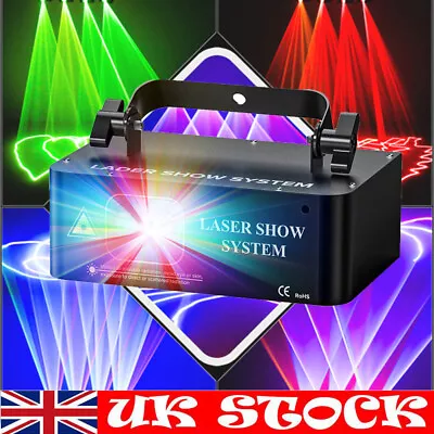 500mW LED Laser Projector Light RGB DMX Beam Scanner Stage DJ Party Laser Light • £49.99