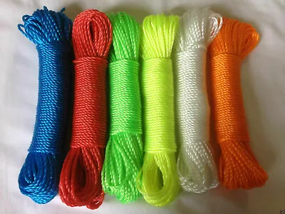 £3.09 • Buy 10 Metre Durable Nylon ROPE Washing Line Cord Laundry Outdoor Home, Garden, Camp