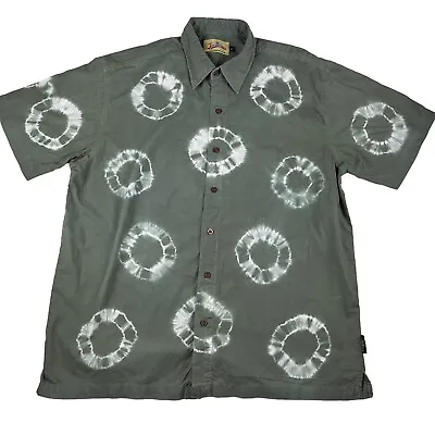 £10.95 • Buy Joe Browns Tie Dye Funky Hawaiian Acid Wash Shirt Medium Grey Khaki Summer Ugly