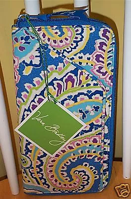 Vera Bradley Retired Capri Blue Travel Organizer Card Wallet Rare • $45