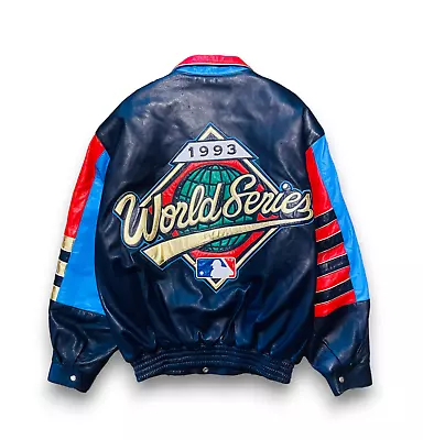Exclusive Leather Jacket Jeff Hamilton MLB World Series 1993 Vintage USA Men  XL • $1799.99